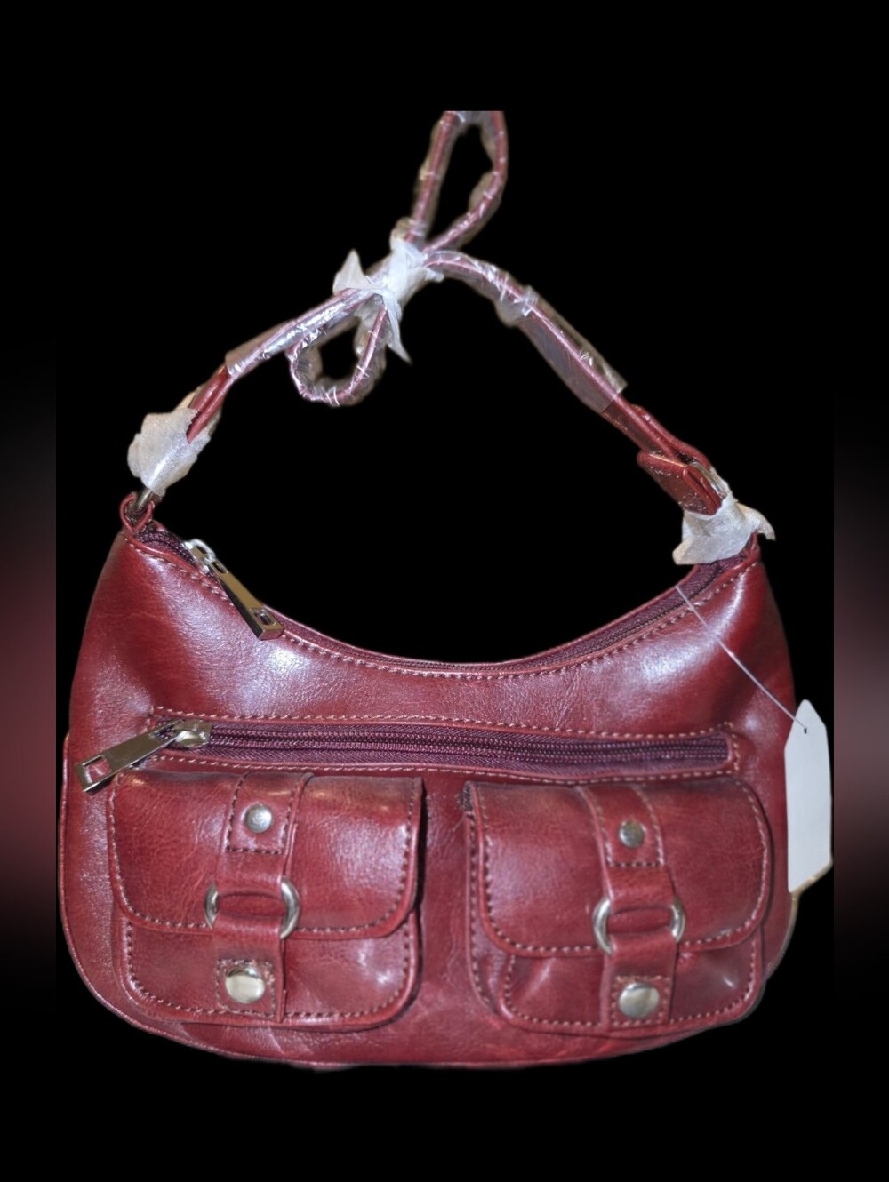 Burgundy Hobo Bag
